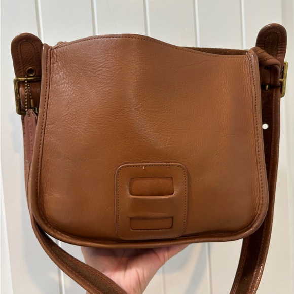 Vintage Coach Courier Mini Bag In Saddle Tan Made In New York - Picture 10 of 10